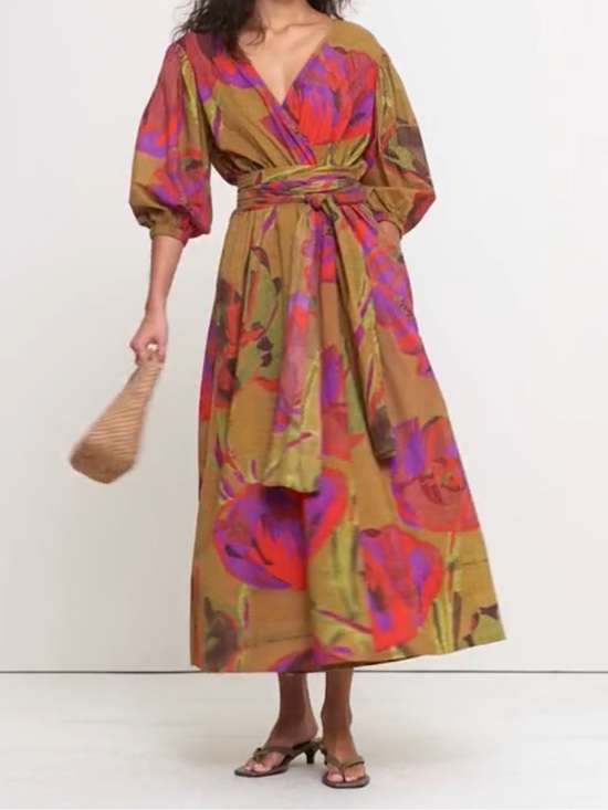 Banana Republic Dresses & Skirts - Banana Republic Lightweight Cotton Wrap Maxi Dress